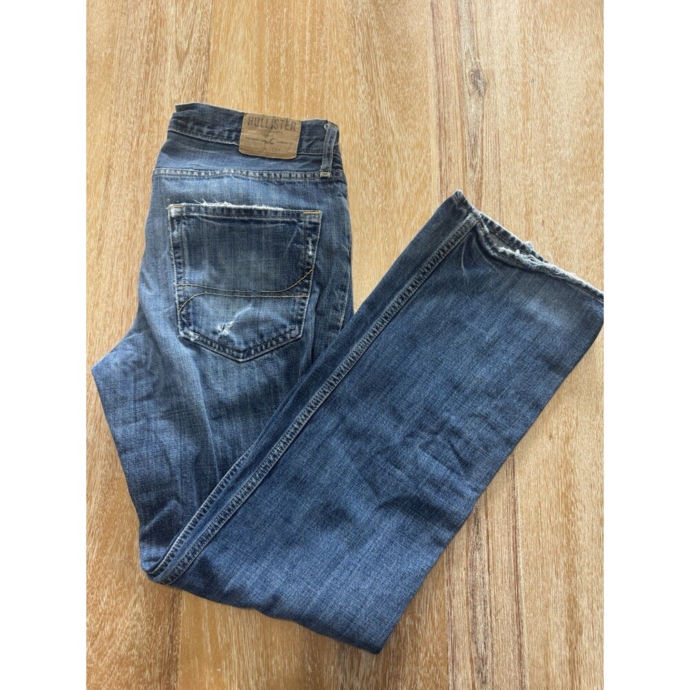 VTG Hollister Hermosa Men's Jeans 33x32 Low Rise Bootcut Distressed Button Fly
